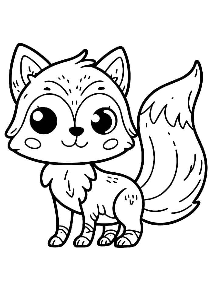 Liška Obrázek omalovánka