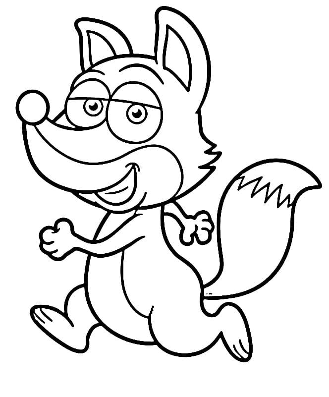 Liška Tisknutelná Zdarma omalovánka