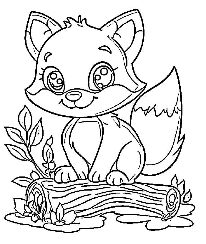 Liška Tisknutelná pro Děti omalovánka