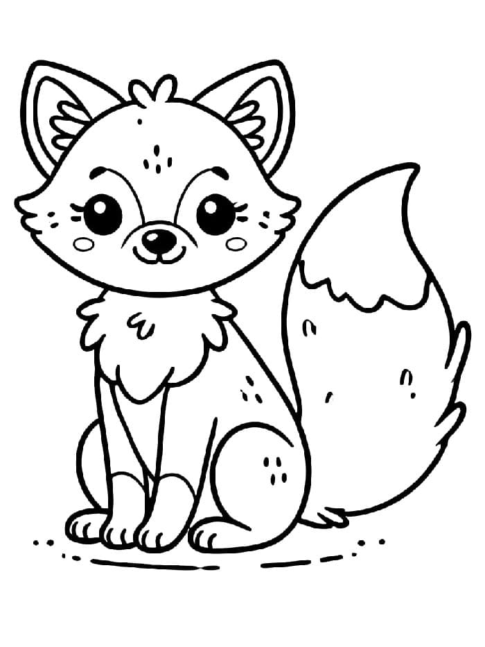 Liška Vymalovatelné pro Děti omalovánka