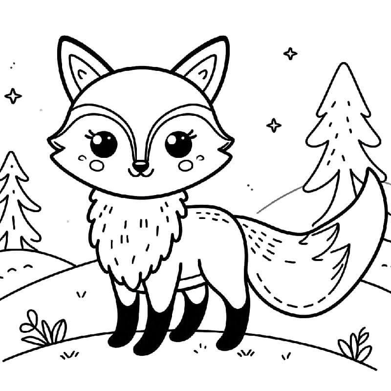 Liška Zdarama omalovánka