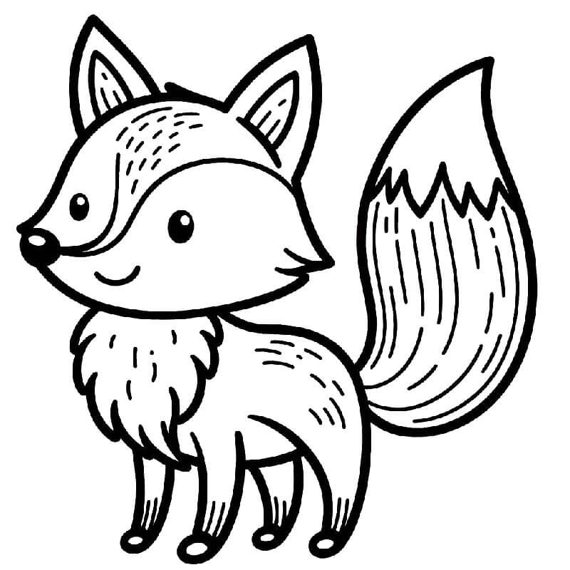 Liška Zdarma Tisknutelná omalovánka