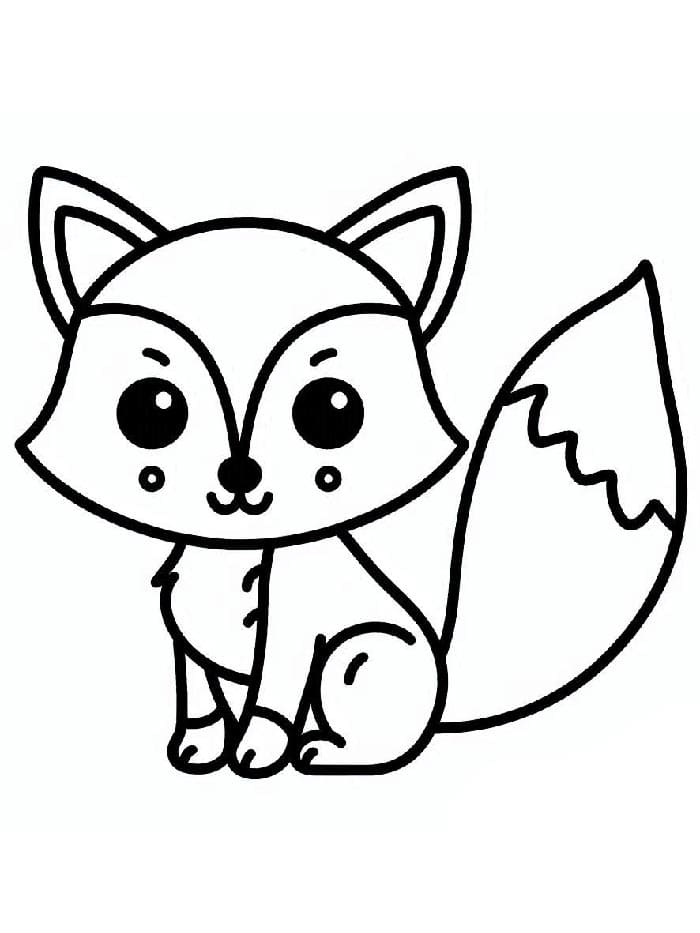 Liška Zdarma Vymalovatelné Obrázek omalovánka
