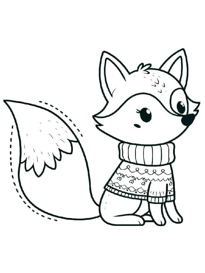 Liška Zdarma pro Děti omalovánka