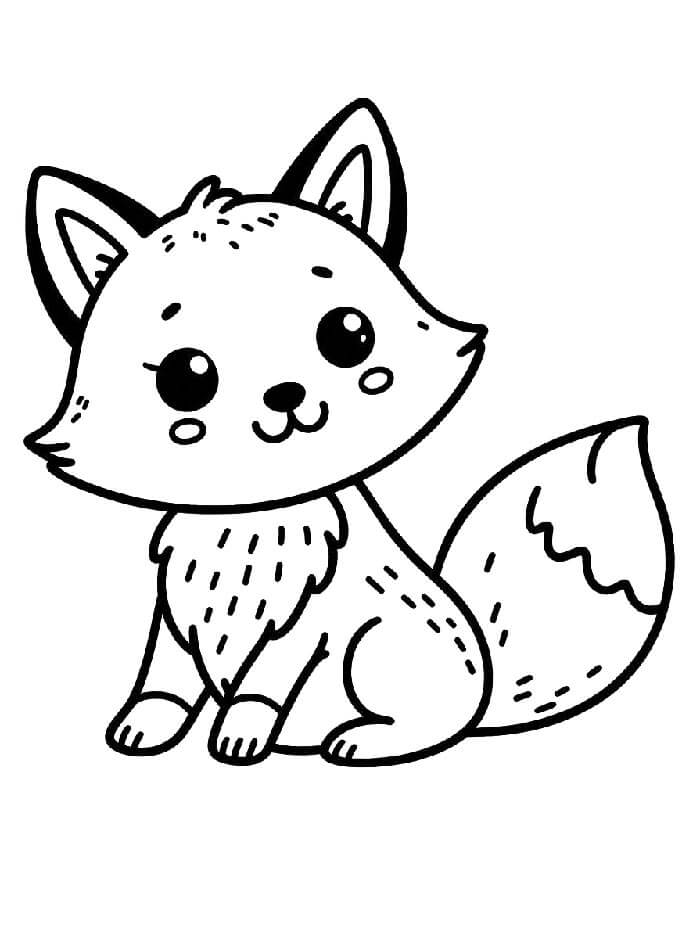 Liška k Tisku omalovánka