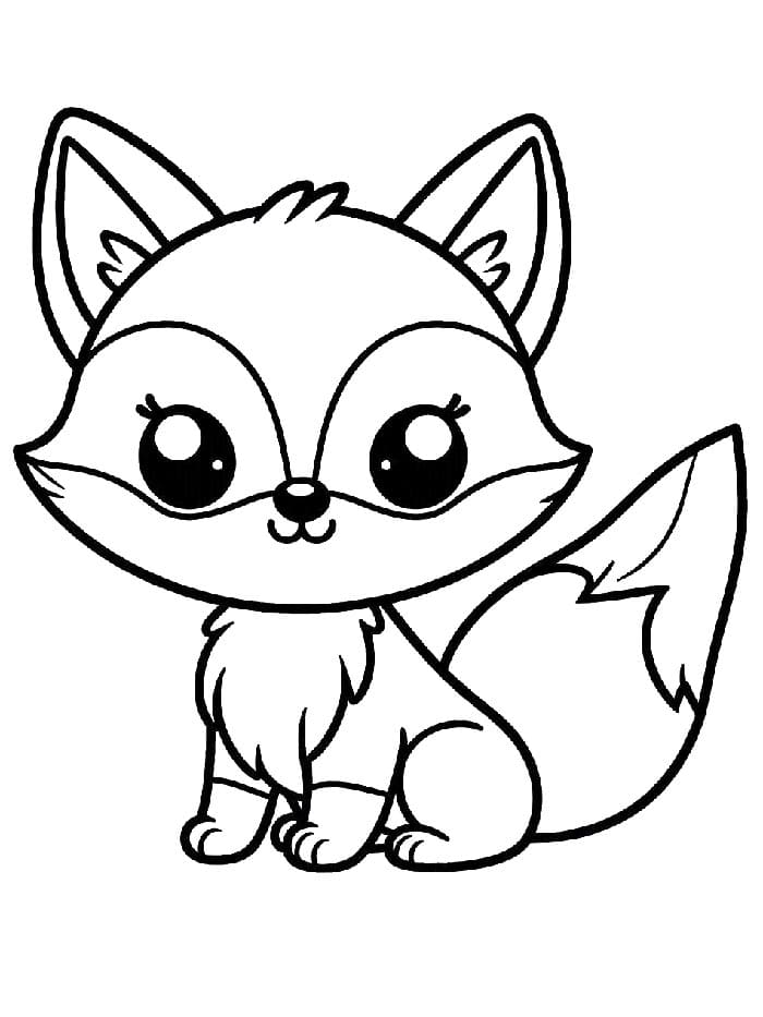 Liška pro 2leté Děti omalovánka