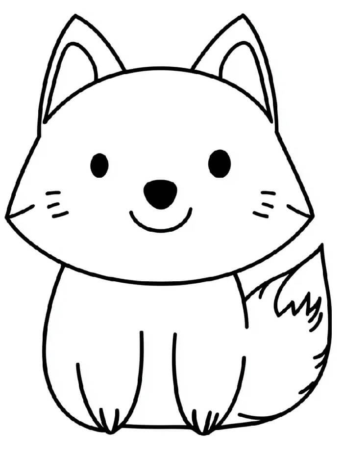 Liška pro 3leté Děti omalovánka