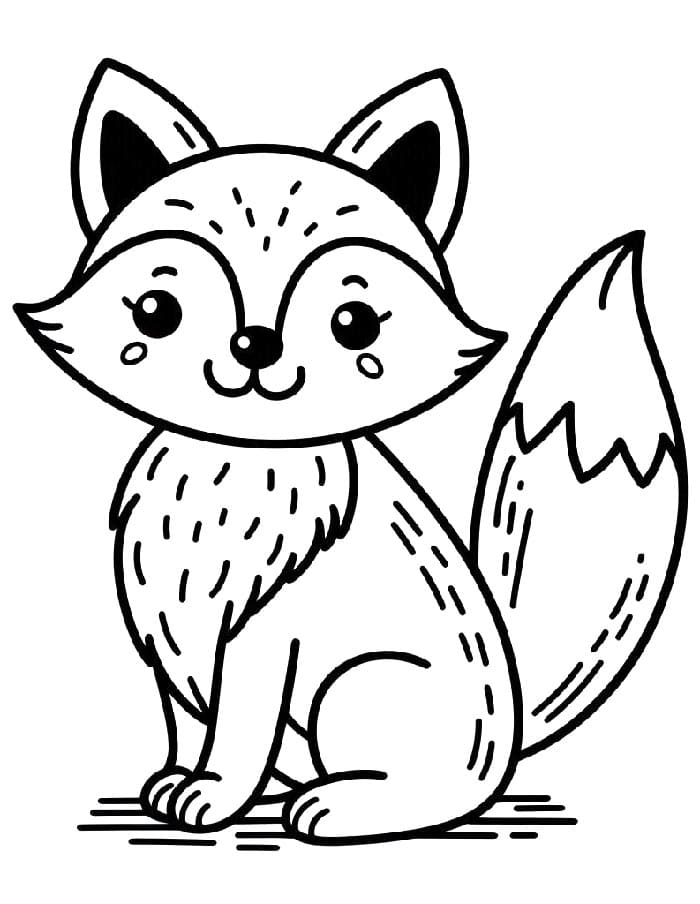 Liška pro 5leté Děti omalovánka