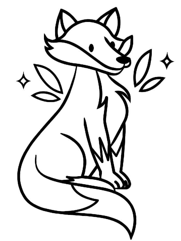 Liška pro 6leté Děti omalovánka