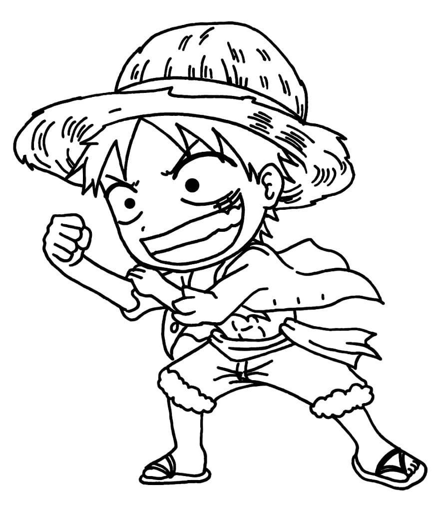 Luffy Zdarma Tisknutelný omalovánka