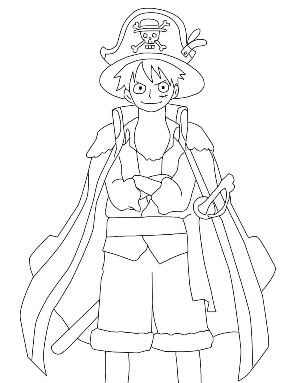 Luffy k Vymalování omalovánka