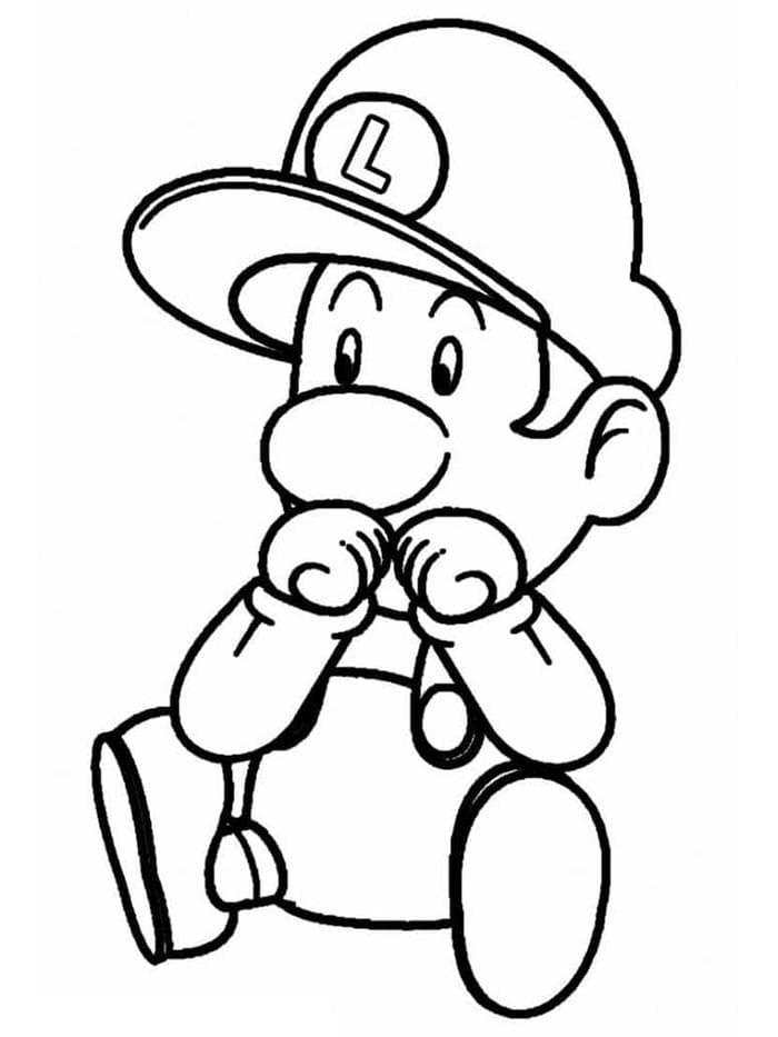 Luigi pro 1leté Děti omalovánka