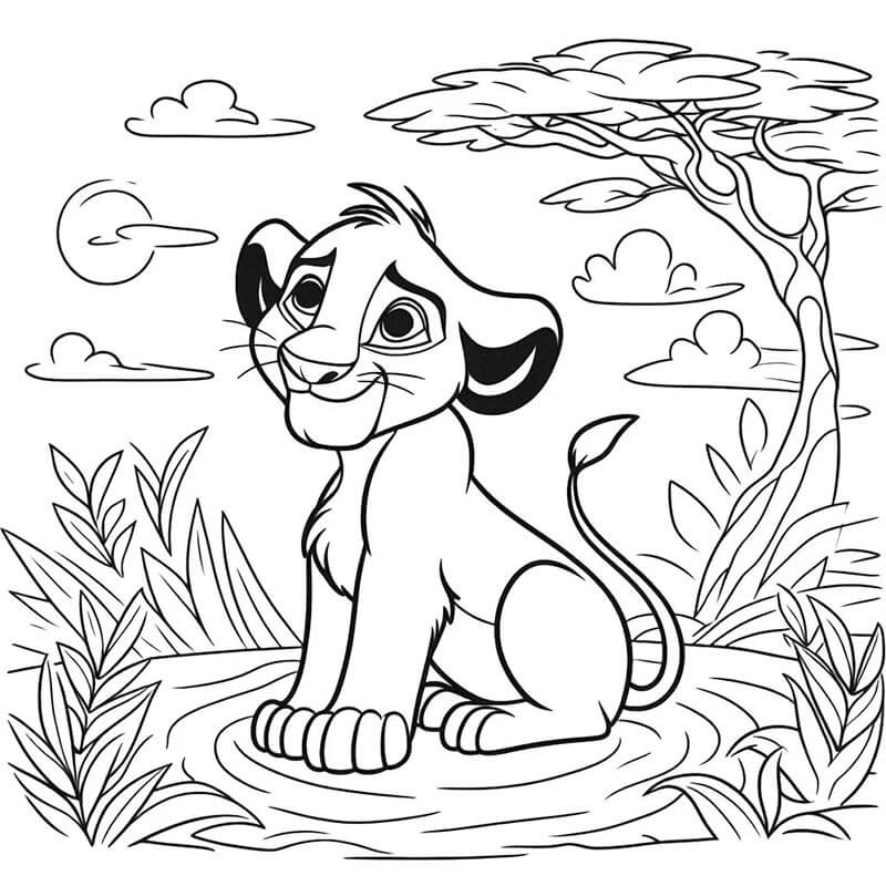 Lví Král Zdarama omalovánka