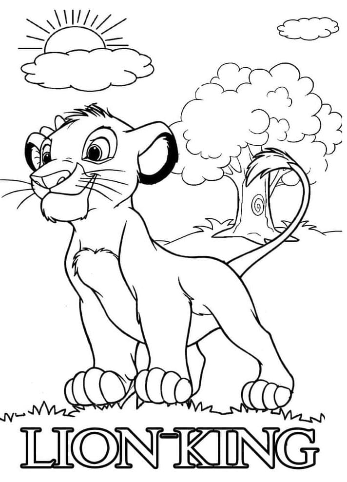Lví Král Zdarma Tisknutelný omalovánka