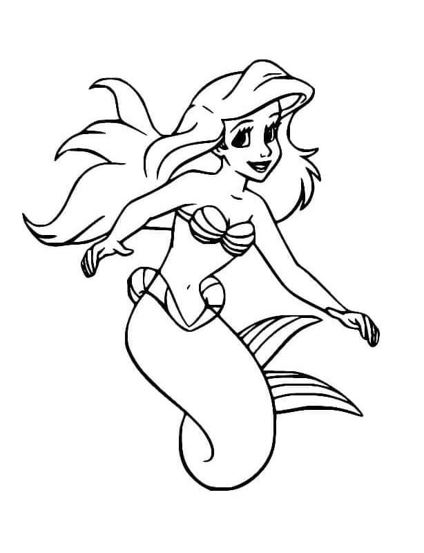 Malá mořská víla Zdarama omalovánka