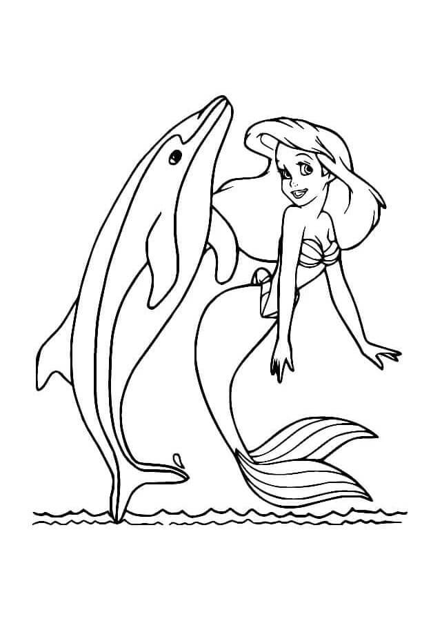 Malá mořská víla pro 4leté Děti omalovánka