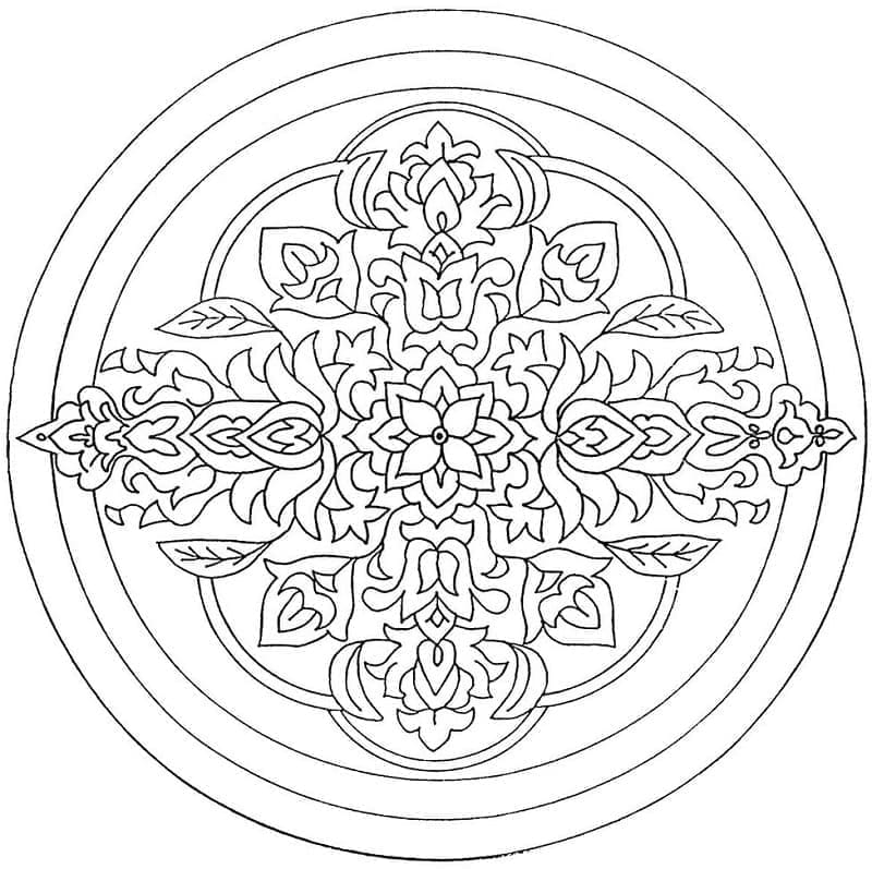 Mandala (4) omalovánka