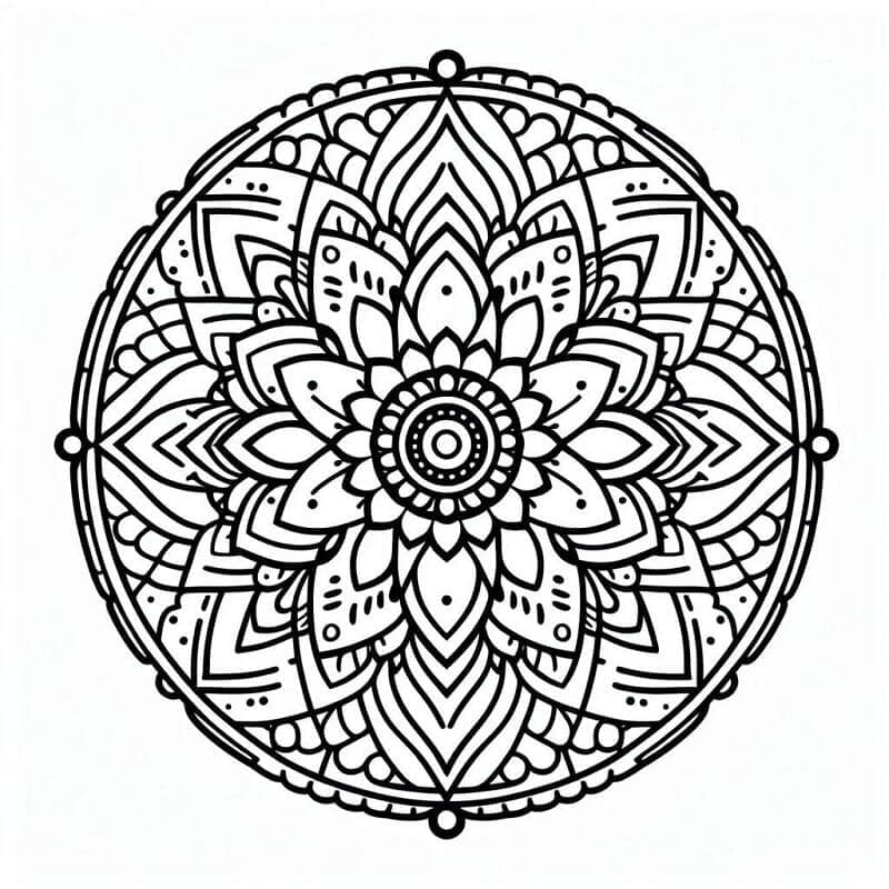 Mandala (5) omalovánka