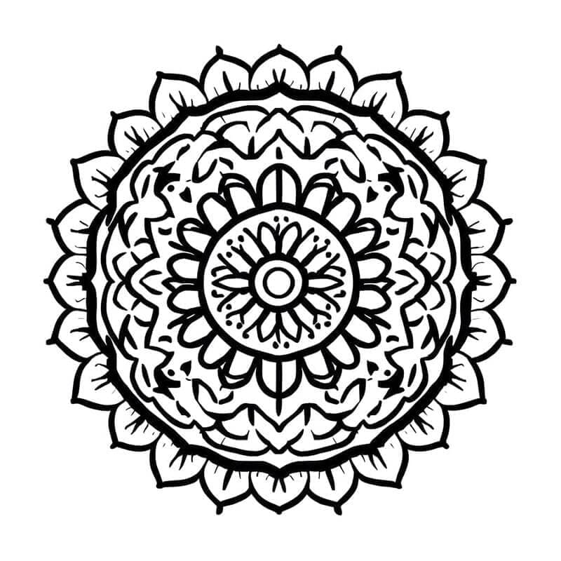 Mandala Design omalovánka
