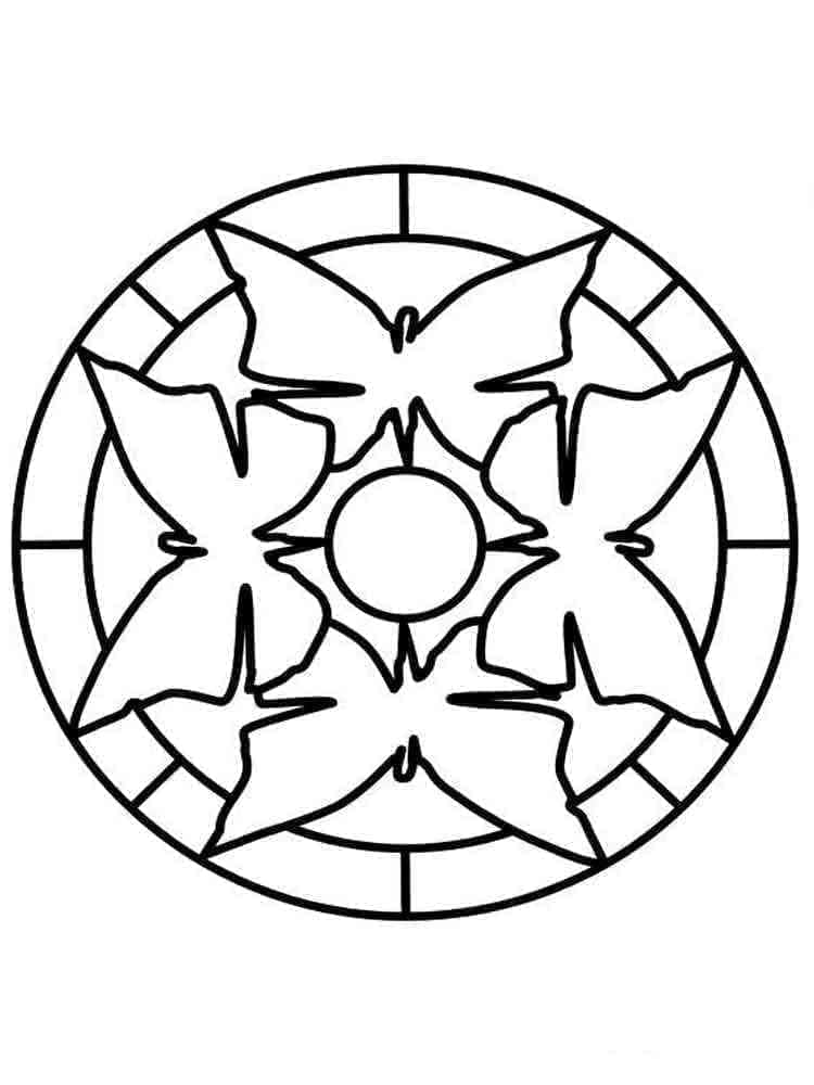 Mandala Tisknutelná Zdarma omalovánka