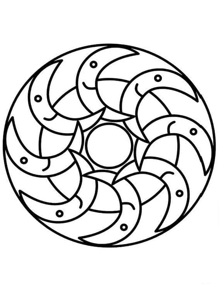 Mandala Zdarma pro Dospělé omalovánka