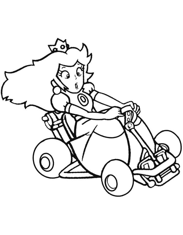 Mario Kart Tisknutelný pro Děti omalovánka