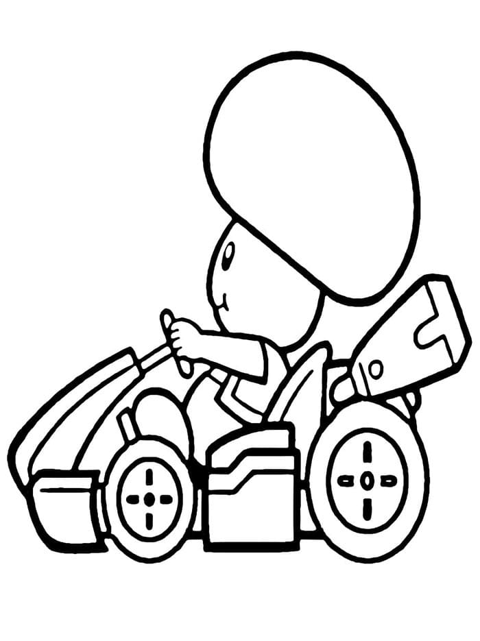 Mario Kart k Vymalování omalovánka