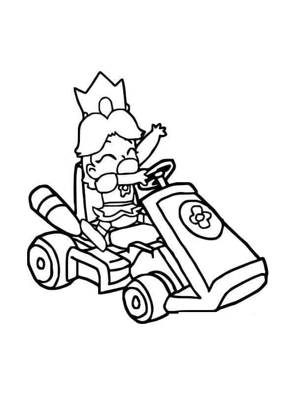 Mario Kart pro 2leté Děti omalovánka