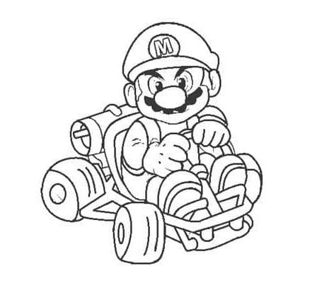Mario Kart pro Děti omalovánka