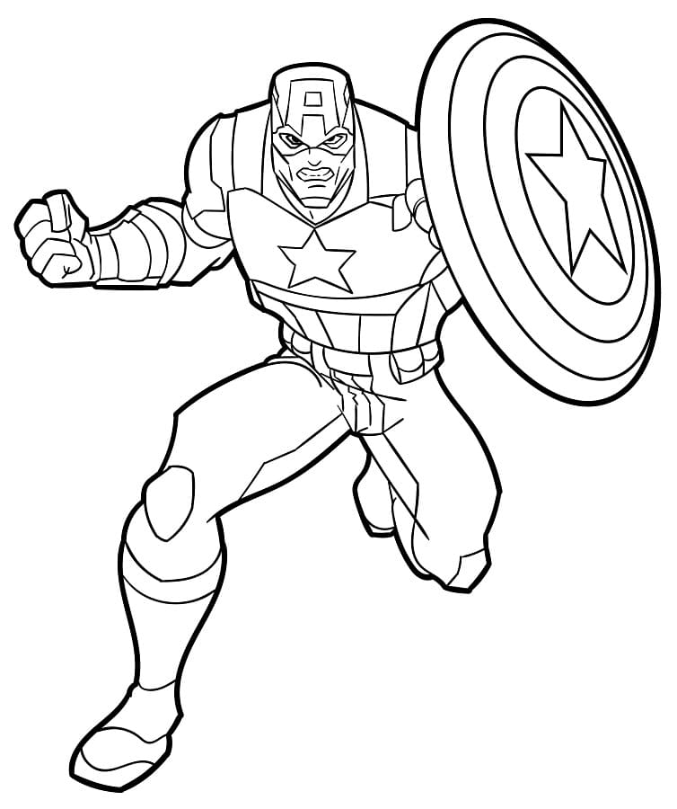 Marvel Captain America omalovánka