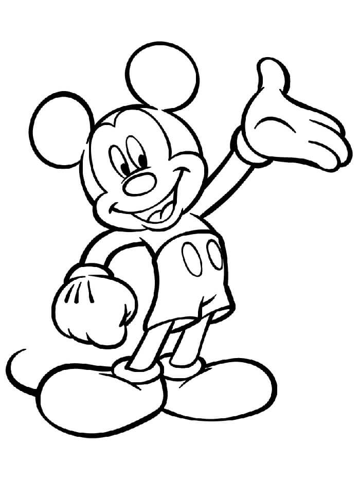 Mickey Mouse Tisknutelný Zdarma omalovánka