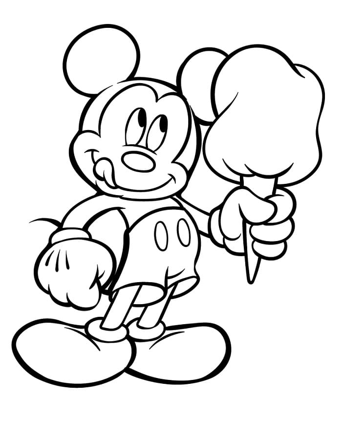 Mickey Mouse pro 3leté Děti omalovánka