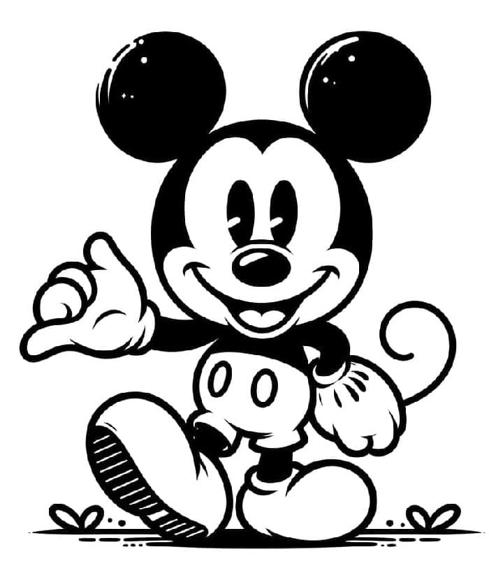 Mickey Mouse pro 6leté Děti omalovánka