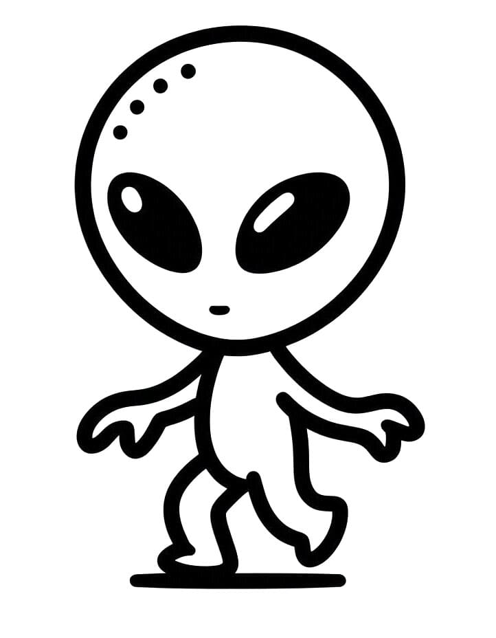 Mimozemšťan Tisknutelný omalovánka