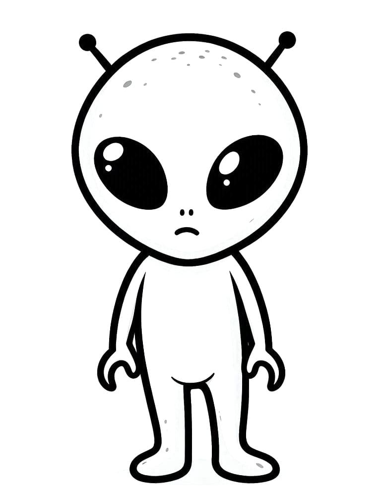 Mimozemšťan Zdarma Tisknutelný omalovánka