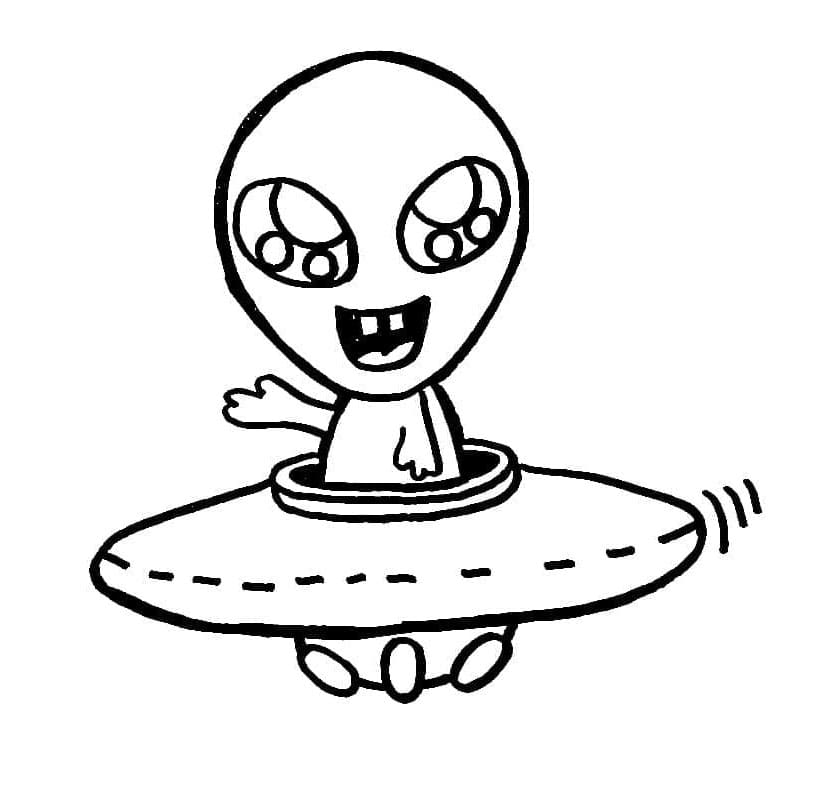 Mimozemšťan pro Děti omalovánka