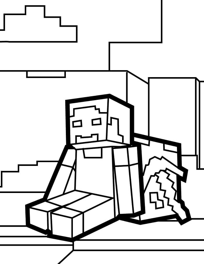 Minecraft (11) omalovánka