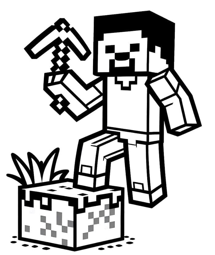 Minecraft (14) omalovánka