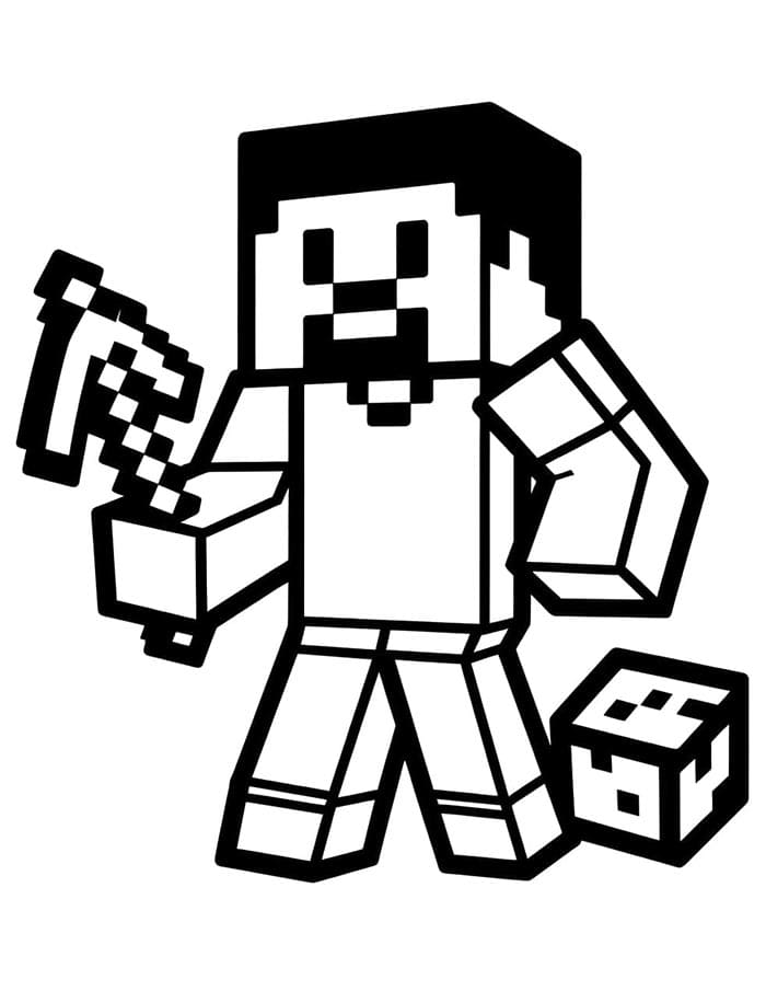 Minecraft (15) omalovánka