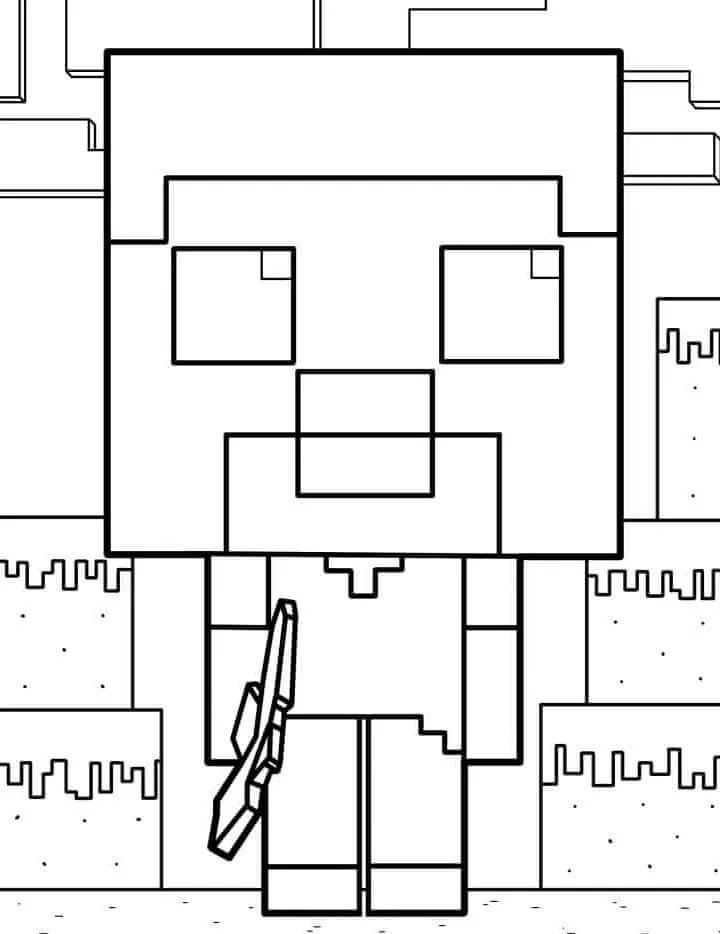 Minecraft Obrázek omalovánka