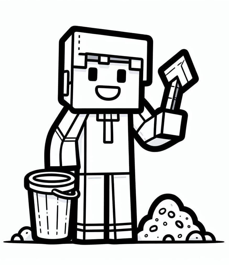 Minecraft Steve omalovánka