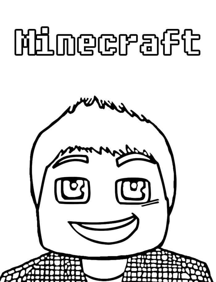 Minecraft Zdarma omalovánka