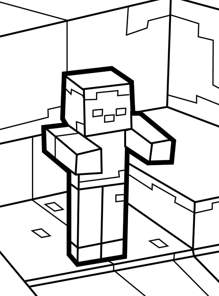 Minecraft Zombie omalovánka