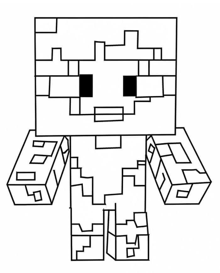 Minecraft pro 3leté Děti omalovánka
