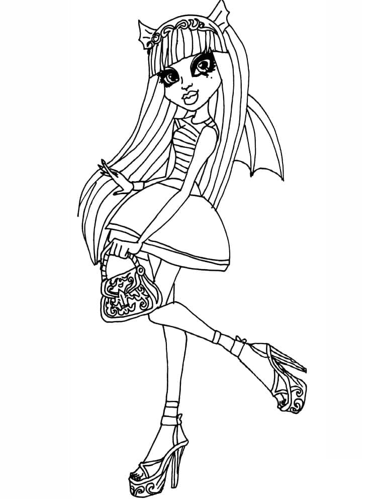 Monster High k Vymalování omalovánka