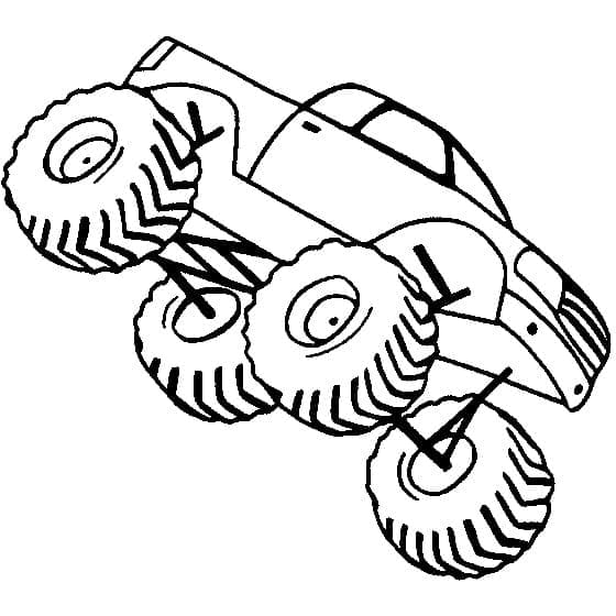 Monster Truck Tisknutelný Zdarma omalovánka
