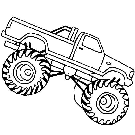 Monster Truck Zdarma Vymalovatelné Obrázek omalovánka