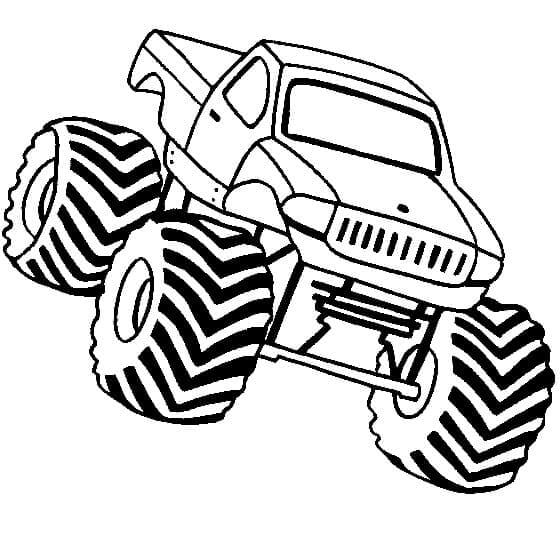 Monster Truck k Vymalování omalovánka