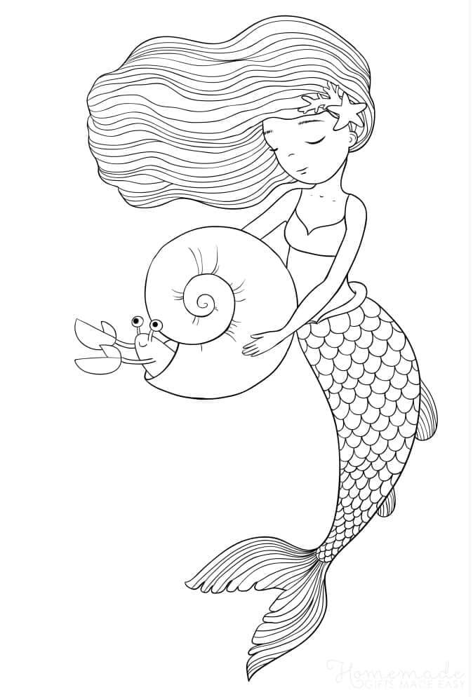 Mořská panna Zdarama omalovánka