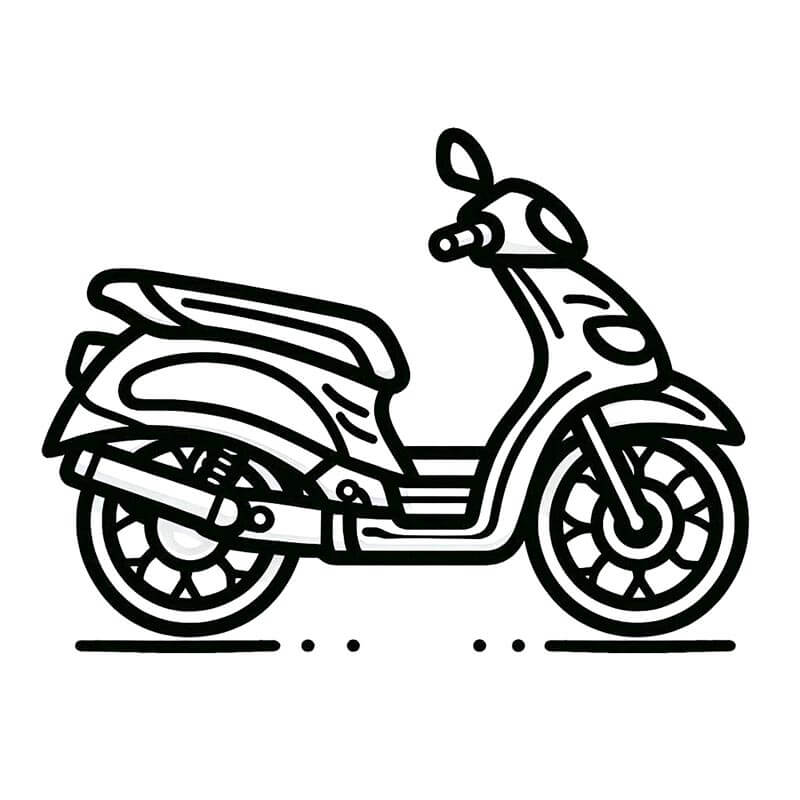 Motocykl (2) omalovánka